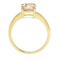 2.5ct Asscher Cut Yellow Moissine 18K žuti zlatni godišnjički angažman prsten veličine 8,75
