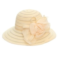 Ruhuadgb Sun Hat cvjetni široki rub ljetni sklopivi cvjetni šešir za zabavu