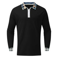 Leey-World Polo majice za muškarce muške ležerne ljetne čvrste bluze plairani ovratnik majica Otvorite