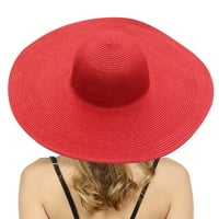 Qazqa Ljetni šeširi za žene široka bongrace žene slamne plaže šešir Little Girl Djevojka Sun Cap sklopive