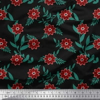 Soimoi viskoza šifon tkanina od listova i cvjetni umjetnički dekor tkaninski odštampano dvorište široko