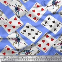 Soimoi pamučna poplin tkanina zatvorena igra poker kartica sportski dekor tkanina tiskano dvorište široko