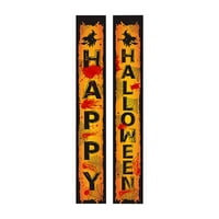Haykey Halloween na vratima vrata vanjski trijem viseći baner u tamnoj zastavi