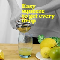LAZEL Prijenosni limunski stisak nehrđajućeg čelika izrađen je nadograđen citrusnim ručnim pritiskom