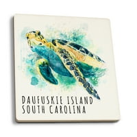 Ostrvo Daufuskie, Južna Karolina, Morska kornjača, akvarel