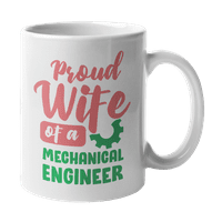 Ponosna supruga mehaničkog inženjera Poklon šalice za kavu i čaj za supružnike inženjera