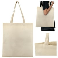 Niuredltd 15.7 H 11.8 W pamučna torba za višekratnu upotrebu Jednostavne modne torbe za tote ukrašavaju