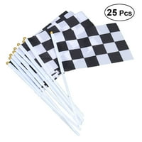 Karirani trkačke poliesterne zastave sa palicama crno-bijele zastava 14x