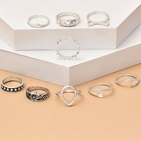 Ušteda pada do 50% popusta na prsten za žene boemski vintage stack prstenje iznad zgloba plavih prstenova postavljaju poklone za porodicu na klirensu