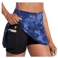 Flapper suknje kožne suknje za žene za žene naglih kratkih kratkih struka Sportske kratke hlače Mid