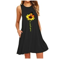 Haljine za žene ženska sunčana haljina grafički grafički otisci kratkih ljetnih klinaca Fit & Flare