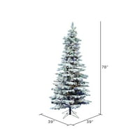 Vickerman 6,5 'otapao Utici Jel Tanak umjetno božićno drvo, višebojna LED svjetla