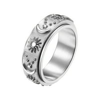 Keusn Nanafast Okretni okretni prsten od nehrđajućeg čelika ublažava prsten za anksioznost sunčanog