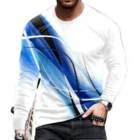 Mafintytpr Majice majice ispod $ veliki i visoki muškarci casual okrugli vrat kratkih rukava pulover