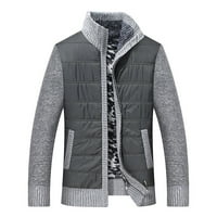 Zimski džemper kaputi za muškarce - puni zip s dugim rukavima turtleneck vanjski odjeća casual topla