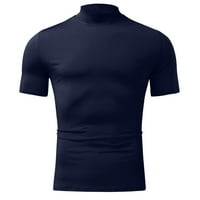 Mornaričke majice muško proljeće i ljetno puna t majica bluza s visokim ovratnikom Turtleneck kratki