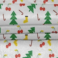 Onuone pamuk poplin zelena tkanina Sretan božićni zanatski projekti Dekor tkanina Štampano od dvorišta