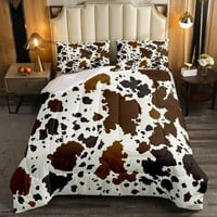 Komfornik kravljeg printa Postavi u punoj veličini posteljina za dječake Djevojke Muškarac Žene Dekor
