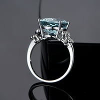 HHEI_K modni sintetički morski plavi prsten za leptir pozlaćen zlatnim otvorom sa cirkonskim prstenom