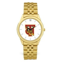 Unise Gold Tuskegee Golden Tigers Tim logotipa Rolovana povezana narukvica ručni sat