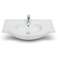 Nameeks 066100-U-One rupe Cerastyle 25-3 5 Keramički zidni sudoper u kupaonici - bijeli