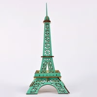 Puzzle kula 3D Eiffel zagonetke Arhitektura Drveni model Građevinski dizalica Jigsawkids PariseuCacional