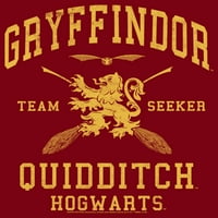 Muški Harry Potter Gryffindor Quidditch GOLD TEŽINE TEE GRAFIC TEE CARDINAL MALE