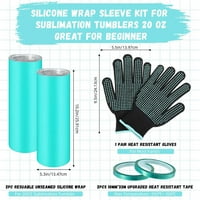 Sublimacijski tumpovi silikonski trake za rušenje rukava, uključujući silikonske šalice zamotane toplotne