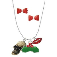 DELIGHT nakit Resin lubanje božićne poljubac šarm ogrlica i naušnice
