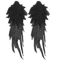 Par ukrasnih čipki Appliques Odjeća za popravak zakrpa vezenih anđeoskih krilarni ukrasi