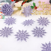 Božićni pahuljici ukrasi plastični sjajini pahulji za pahuljice za zimske božićne ukrase drveća Craft