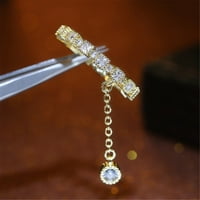 Duhgbne modni angažman okrugli rez Zirkoni Žene vjenčani prstenovi nakit za žene za žene puni dijamantski