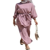 Ženske majice muslimanskih dugih rukava + pantalone Dame Ljetni povremeni setovi odijelo