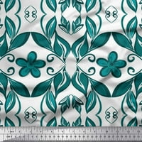 Soimoi Pamuk poplin tkanina Filigranski damask i umjetničko lišće ispis tkanine sa dvorištem širom