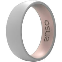 Enso prstenovi DUATONE serije Silikonski prsten - bijeli ružičasti pijesak - 13