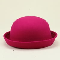 VBNERGOIE ELEGANT S Čvrsti šešir Roll up BRIM Panama Bowler Hat Bucket Hat Muns Womens Classic Wool