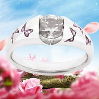 Hyda prsten leptir uzorak nakit dodaci legura kubična cirkonija prsten za žene