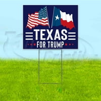 Teksas za Trumpov znak za dvorište, uključuje metalni stup udio