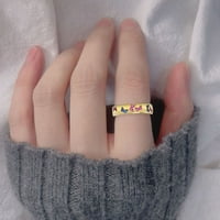 BIPLUT Sjajne žene prsten leptir uzorak nehrđajućeg izvrsava mješovita boja dama prsten za vjenčanje