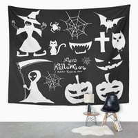 Jesen Halloween Witch bundeve crne mačke party dizajn šipke Cemetery Slatka zidna umjetnost Viseća tapiserija