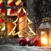Herdignitet božićno drvce LED svjetla ukrasiBell Elk Xmas Tree Fairy Window Svjetla za kućne partijske