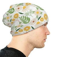 Beanie kape za muškarce i žene, cvjetni zeleni cvjetni uzorci odrasli unisni pleteni šešir Zimska topla