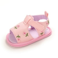 Djevojka sandale za delicu Ljetni cvijet šuplji meko klizni krevetić preparker papuče ružičaste veličine