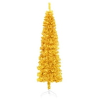 Tanka umjetna polovica božićna drvca sa zlatnim ft