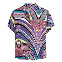 CLlios Havajska majica za muškarce Ljetna tropska košulja za tropske tiskane redovito uklapanje majica