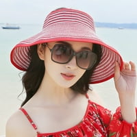 Pengpengfang Prijenosni ljetni ženski anti-UV sklopivi kapu za sunčanje široki obod na otvorenom sportski