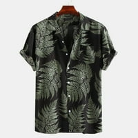 Jsaierl Hawaiian majice za muškarce Ljetna tropska grafička majica Modne majice kratkih rukava udobna