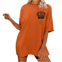 Kakina S Spring Springs za ženske majice s kratkim rukavima Pulover TOP bluza The The Majica Narandžasta,