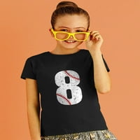 8. rođendanski poklon za osmogodišnju bejzbol navijač mladosti djeca djevojke 'ugrađena majica XL wow