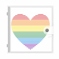 Rainbow obloženi srčani LGBT foto album novčanik za vjenčanje 4x6